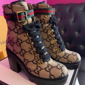 GUCCI WOOL GG BOOTS